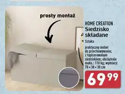 ALDI Siedzisko składane ze schowkiem 78 x 38 cm Home Creation oferta