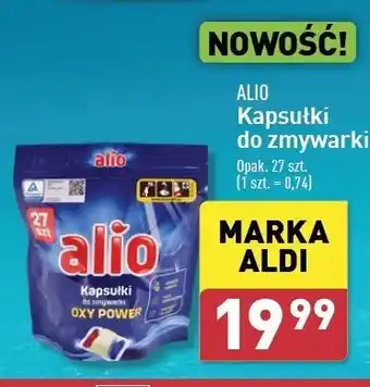 ALDI Kapsułki do zmywarki Alio oferta