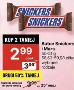 Delikatesy Centrum Baton Snickers, Mars oferta