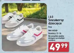 ALDI Sneakersy dziecięce 32-36 L&D oferta