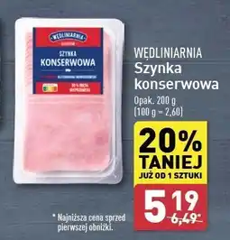 ALDI Szynka konserwowa Wędliniarnia Classic oferta