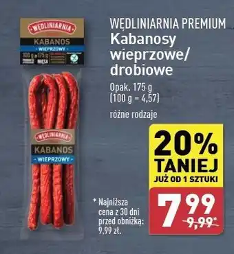 ALDI Kabanosy wieprzowe Wędliniarnia Premium oferta