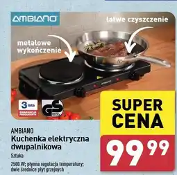 ALDI Kuchenka elektryczna dwupalnikowa Ambiano oferta