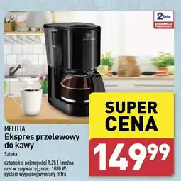 Ekspres przelewowy 1.25 l 1080w Melitta