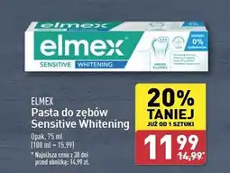 ALDI Pasta do zębów whitening Elmex Sensitive oferta