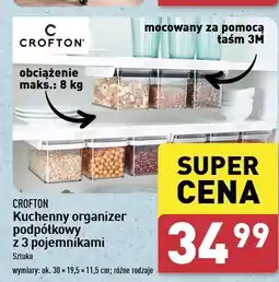 ALDI Organizer kuchenny z 3 pojemnikami 30 x 19.5 11.5 cm Crofton oferta