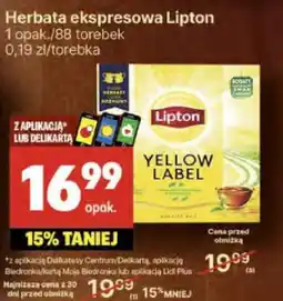 Delikatesy Centrum Herbata ekspresowa Lipton oferta