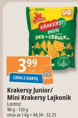 E.Leclerc Krakersy ser i cebula Lajkonik Mini oferta