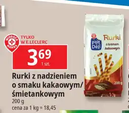 E.Leclerc Rurki z nadzieniem śmietankowym Wiodąca Marka P'tit Deli oferta