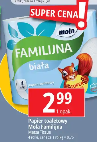 E.Leclerc Papier toaletowy biały Mola Familijna oferta