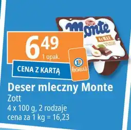 E.Leclerc Deser mleczno-czekoladowy z orzechami Zott Monte Max oferta