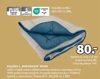 JYSK Kołdra z barankiem oferta