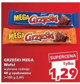 Kaufland Wafelek kakaowy w czekoladzie deserowej Grześki Mega oferta