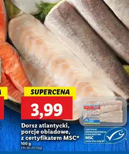 Lidl Dorsz atlantycki porcje obiadowe z certyfikatem MSC oferta