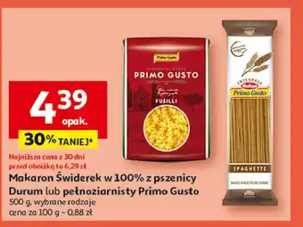 Auchan Makaron fusilli Primo gusto oferta