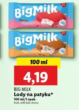 Lidl BIG MILK Lody na patyku oferta