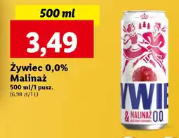 Lidl Żywiec 0,0% Malinaż oferta