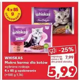 Kaufland Potrawy tradycyjne w galarecie Whiskas Junior oferta