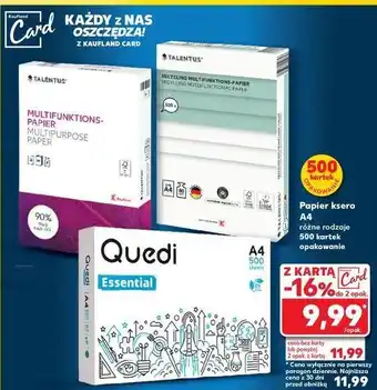 Kaufland Papier ksero a4 80 g Talentus oferta