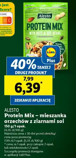 Lidl ALESTO Protein Mix mieszanka orzechów z ziarnami soi oferta
