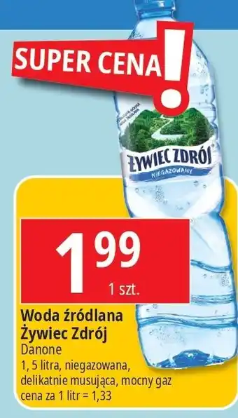 E.Leclerc Woda delikatnie musująca Żywiec Zdrój oferta