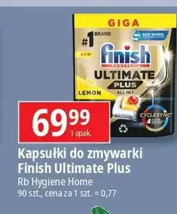 E.Leclerc Tabletki do zmywarek lemon Finish Ultimate Plus oferta