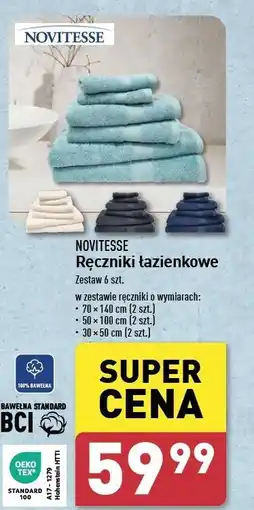 ALDI Ręczniki łazienkowe Novitesse oferta