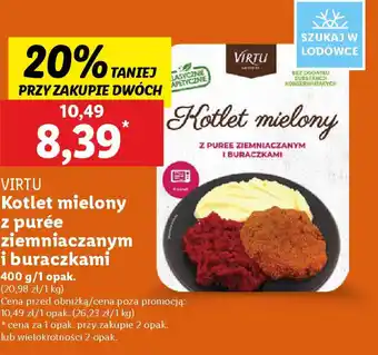 Lidl VIRTU Kotlet mielony z purée ziemniaczanym i buraczkami oferta