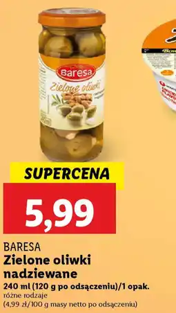Lidl Baresa Zielone oliwki nadziewane oferta