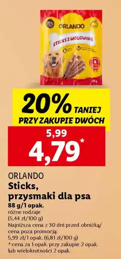 Lidl ORLANDO Sticks, przysmaki dla psa oferta
