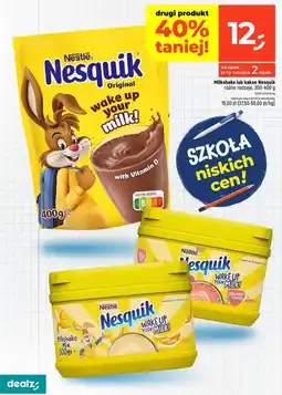 Milkshake lub kakao Nesquik