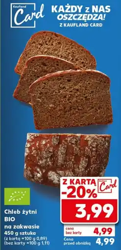 Kaufland Chleb żytni BIO na zakwasie oferta