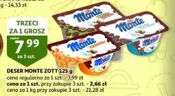 Auchan Deser mleczno-czekoladowy z orzechami i musli Zott Monte Crunchy oferta