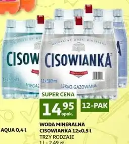 Auchan Woda niegazowana Cisowianka oferta