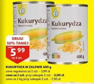 Auchan Kukurydza konserwowa Podniesiony Kciuk oferta