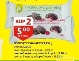 Auchan Biszkopty z galaretką malinową Podniesiony Kciuk oferta
