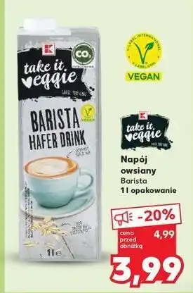 Kaufland Napój owsiany barista K-Classic Takie It Veggie oferta