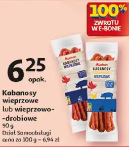 Auchan Kabanosy wieprzowe lub wieprzowo-drobiowe oferta
