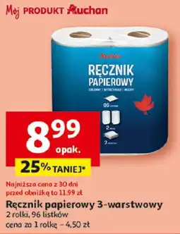 Auchan Ręcznik papierowy 3-warstwowy oferta