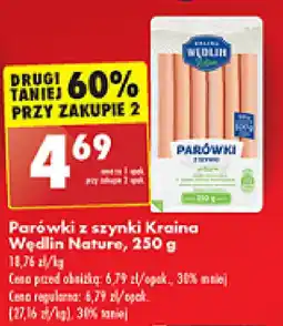 Biedronka Parówki z szynki Kraina Wędlin Nature oferta
