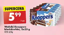Biedronka Wafelki Knoppers black&white oferta