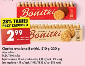 Biedronka Ciastka owsiane Bonitki oferta