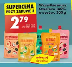 Biedronka Wszystkie musy Owolovo 100% owoców oferta
