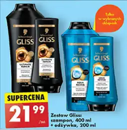 Biedronka Zestaw Gliss: szampon + odżywka oferta