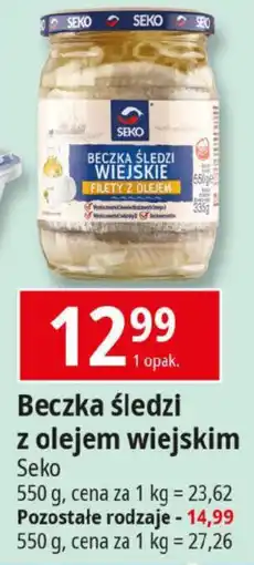 E.Leclerc Beczka śledzi z olejem wiejskim Seko oferta