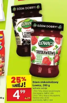 Twój Market Łowicz Dżem truskawkowy z truskawek kaszubskich o obniżonej zawartości cukrów 280 g oferta