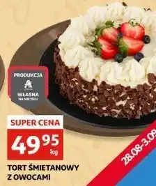 Auchan Tort śmietankowy z owocami oferta