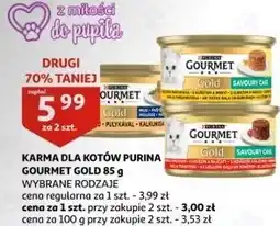 Auchan Karma dla kota kurczak Purina Gourmet Gold oferta