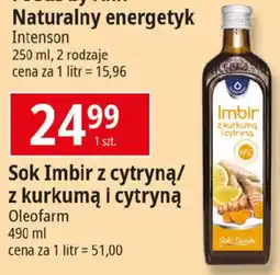 E.Leclerc Sok Imbir z cytryną / z kurkumą i cytryną Oleofarm oferta