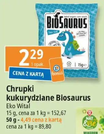 E.Leclerc Chrupki kukurydziane Biosaurus oferta
